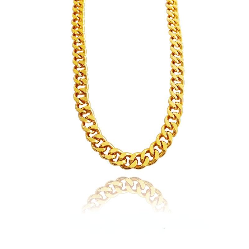 Chains Hip Hop Cuban Link Chain Necklaces For Women Choker Neck Female Jewelry Men High Quality Gold Plated
Chains Hip Hop Cuban Link Chain Necklaces For Women Choker Neck Female Jewelry Men High Quality Gold Plated