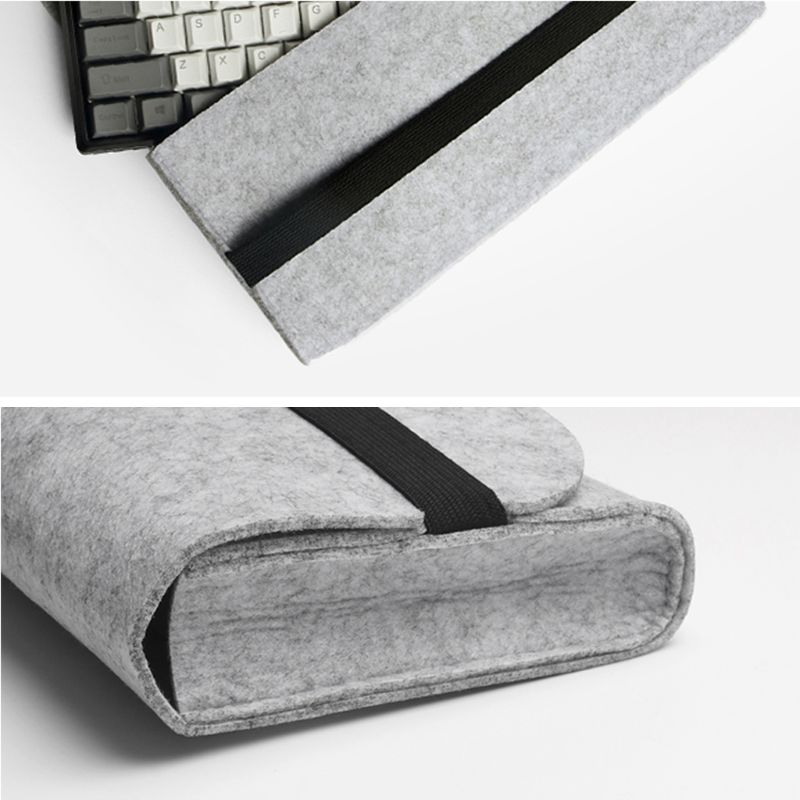 Large Capacity Portable Storage Organizer Felt Practical Elastic Band Durable Pouch Dust Proof Mechanical Keyboard Bag
