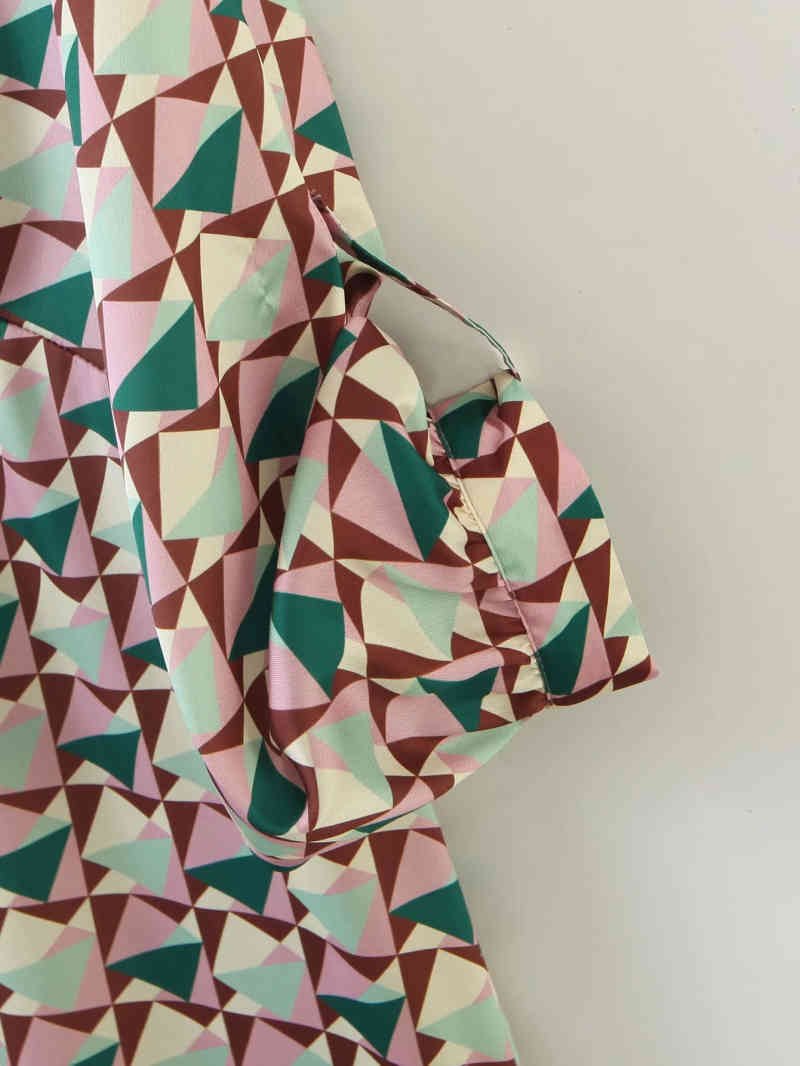 vintage women loose boho dress fashion ladies geometry print es casual female chic girls vestidos cool 210430