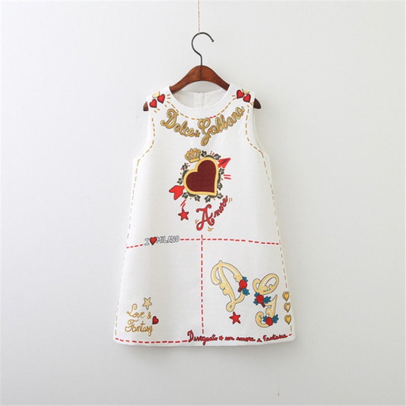 Baby Girls Dresses Sleeveless O-neck Toddler Dress Lovely Heart Through The Heart Design Embroidery Children Clothes Baby Dress, White
Baby Girls Dresses Sleeveless O-neck Toddler Dress Lovely Heart Through The Heart Design Embroidery Children Clothes Baby Dress, White