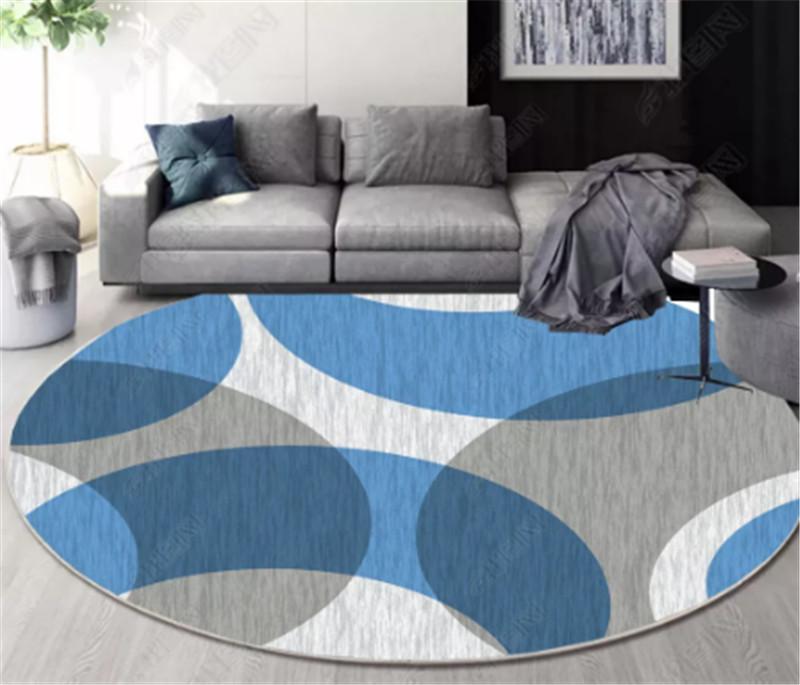 Nordic Geometric Round Carpets For Living Room Rug Big Size Decoration Office El Home Carpet INS Bedroom Floor Mat