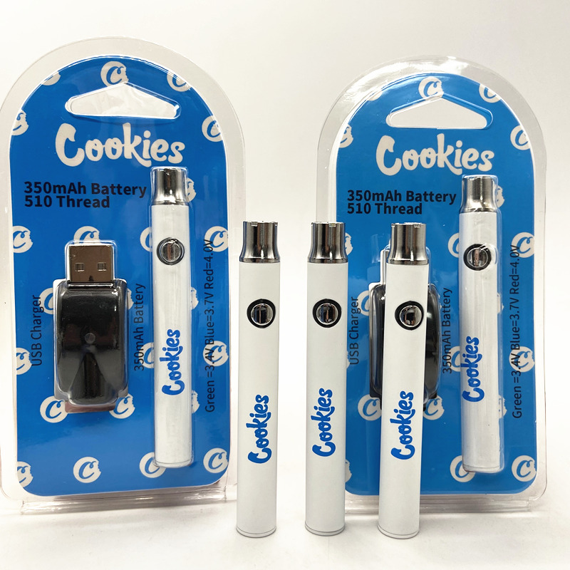 Cookies Vape Carts Battery Blister Packaging Long Standing 350mah E Cig Vaping Pen 510 Thread Variable Voltage Rechargeable Batteries
Cookies Vape Carts Battery Blister Packaging Long Standing 350mah E Cig Vaping Pen 510 Thread Variable Voltage Rechargeable Batteries