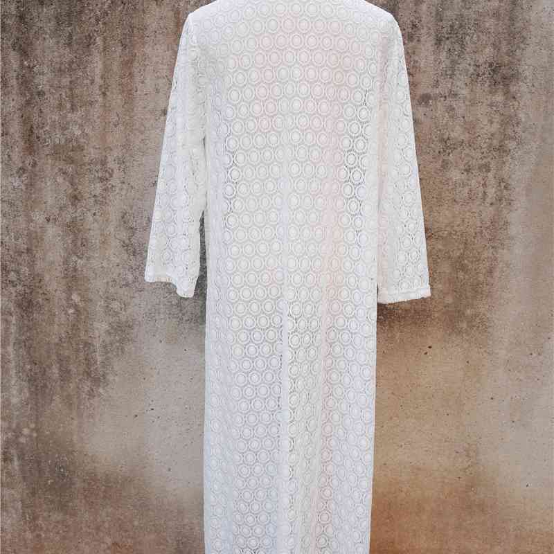 Lace Beach Cover up Bathing suit for Women Tunics Robe de Plage Bikini Saida Praia #Q634 210420