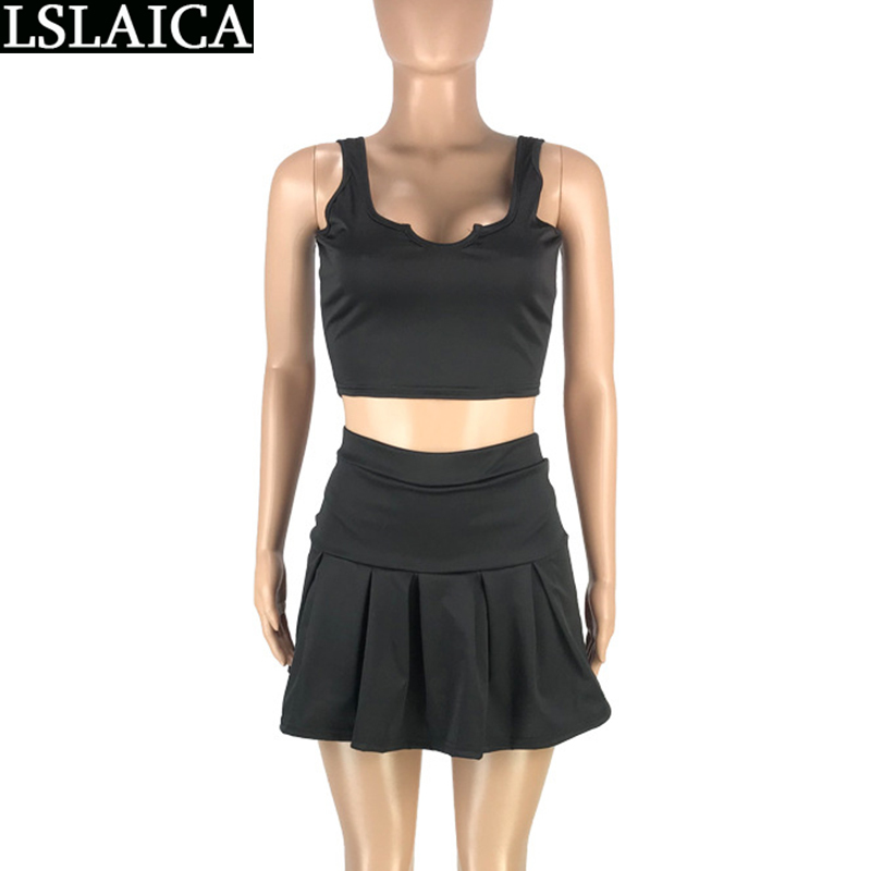 Women's Tracksuit Set 2 Pieces Suspender Tops Short Skirts Solid Color Slim Woman s Summer Elegant Casual Sport Women 210515