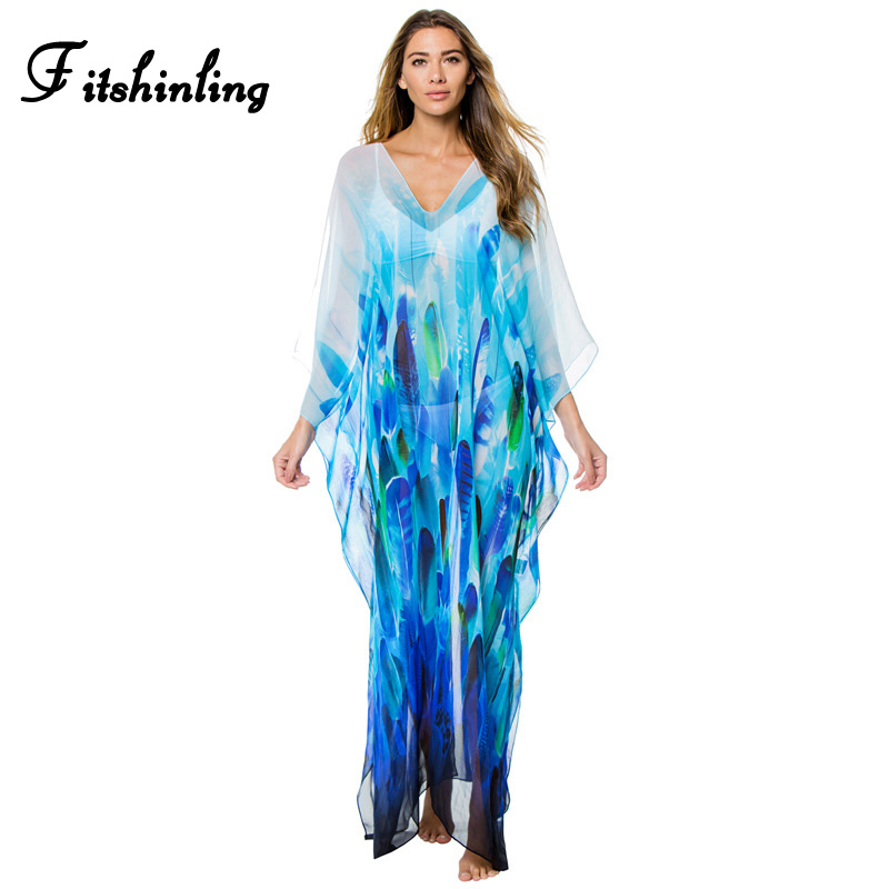 Fitshinling V ne chiffon long dress beach wear holiday bohemian print oversized straight dresses maxi women sheer summer robe
Fitshinling V ne chiffon long dress beach wear holiday bohemian print oversized straight dresses maxi women sheer summer robe