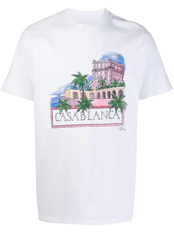 Casablanca Crew Neck Cotton T-shirt Summer Clothing Gift Unique Men' Short Sleeve T-Shirts, White
Casablanca Crew Neck Cotton T-shirt Summer Clothing Gift Unique Men' Short Sleeve T-Shirts, White