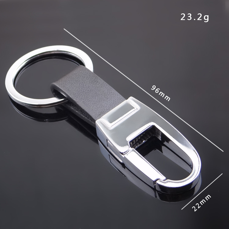 Simple Classic Design High Quality Genuine Leather Keychain Key Car Keychains for Men Gift