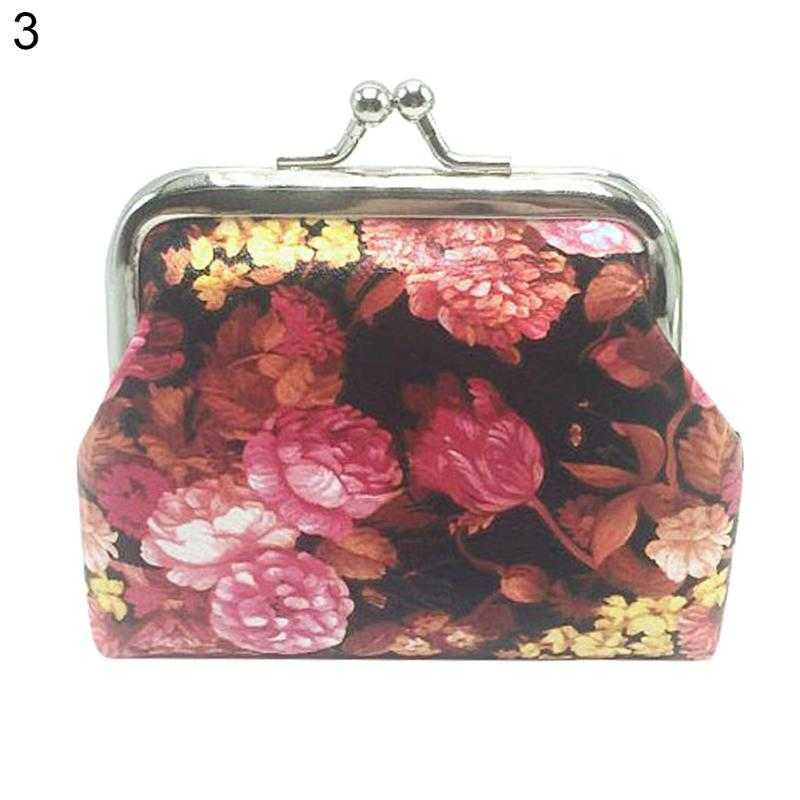 Leather Coin Purses Top Quality Kiss Clasp Women Mini Purse Small Wallet Clutch Bag Phone Handbag Pouch