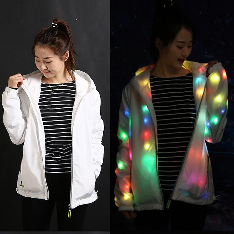 Women's Jackets Women Men Waterproof LED Glowing Coat Lighting Luminous Cospaly Costume Creative Hooded Light Up Party Clothes, As pic
Women's Jackets Women Men Waterproof LED Glowing Coat Lighting Luminous Cospaly Costume Creative Hooded Light Up Party Clothes, As pic