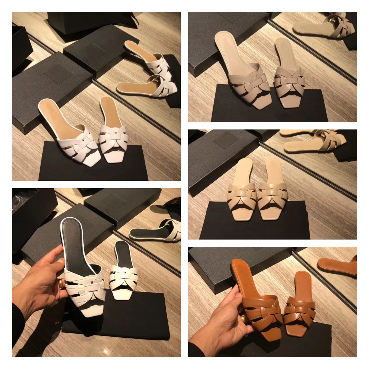 Luxury Designer Women Sandals Tribote Smooth Muller Squared Flat Heel Slipper Lady Summer Leather Sexy Fashion Slippers, Color4
Luxury Designer Women Sandals Tribote Smooth Muller Squared Flat Heel Slipper Lady Summer Leather Sexy Fashion Slippers, Color4