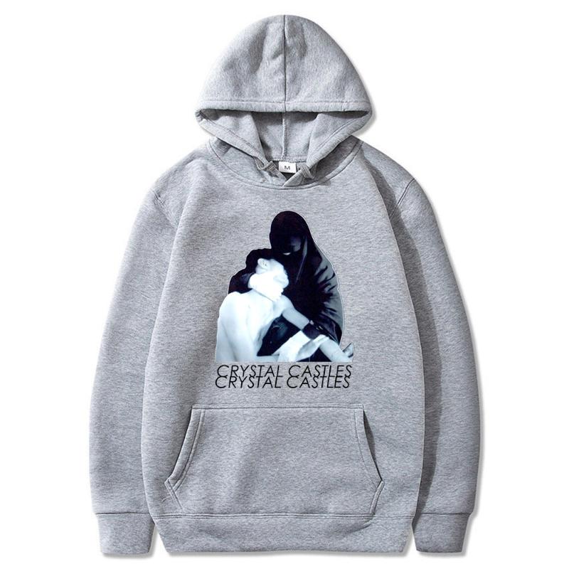 Men's Hoodies & Sweatshirts Crystal Castles Printed Hip Hop Long Sleeve Pullover Loose Casual Streetwear For Men And Women Hoodie