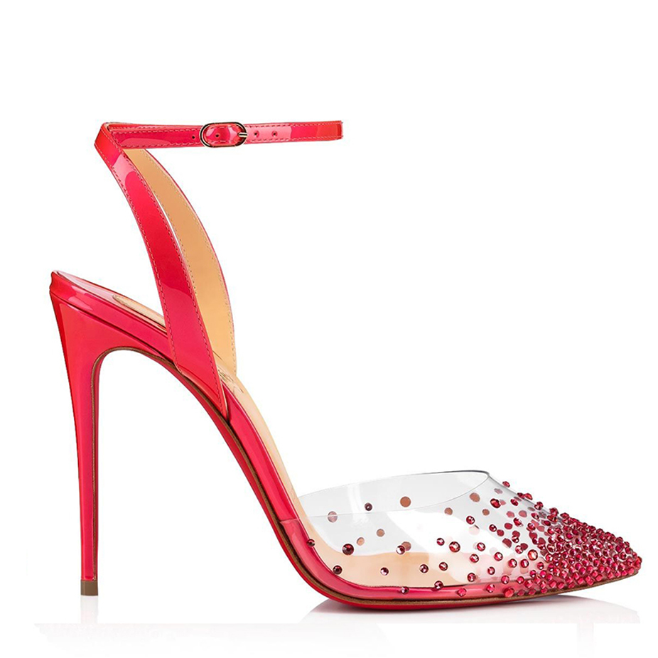 Sexy Designs Shoes Red Bottom Pumps Bride Heel Red-soles Spikaqueen Women Shoes,PVC+Strass Rhinestone Pointed Closed Pointes Toe Party Weddi, Black
Sexy Designs Shoes Red Bottom Pumps Bride Heel Red-soles Spikaqueen Women Shoes,PVC+Strass Rhinestone Pointed Closed Pointes Toe Party Weddi, Black