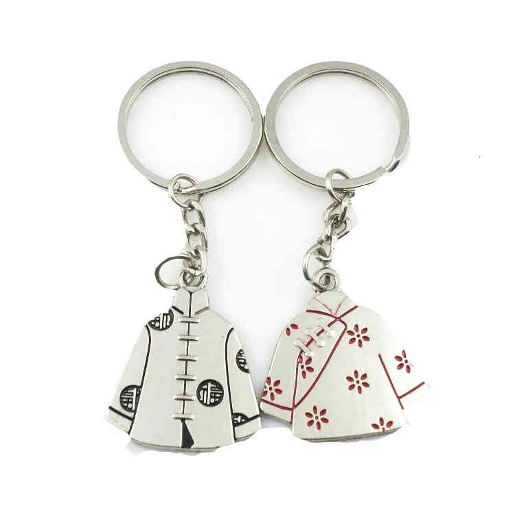 Key Rings Creative Chinese Style Tang Cartoon Couple Chain Fixed Advertising Gift Pendant System Lettering