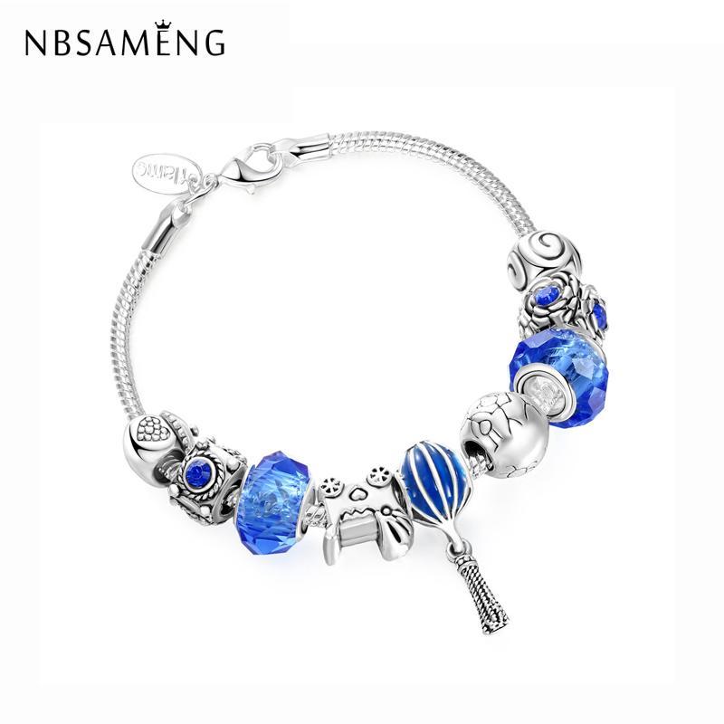 Link, Chain Fashion Silver Charm Bracelets For Women Blue Glass Beads Fit Original Brand Bangles DIY Jewelry Making 2021
Link, Chain Fashion Silver Charm Bracelets For Women Blue Glass Beads Fit Original Brand Bangles DIY Jewelry Making 2021