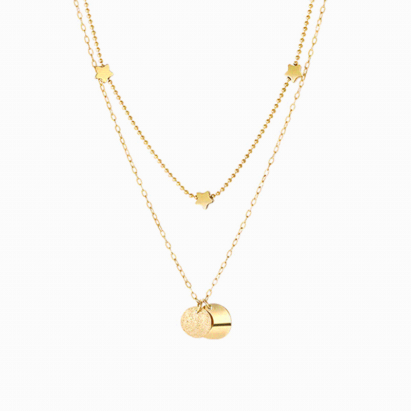Pendant Necklaces Multilayer Necklace Long Women Stainless Steel Moon Circle Map Chain Gift Jewelry
Pendant Necklaces Multilayer Necklace Long Women Stainless Steel Moon Circle Map Chain Gift Jewelry