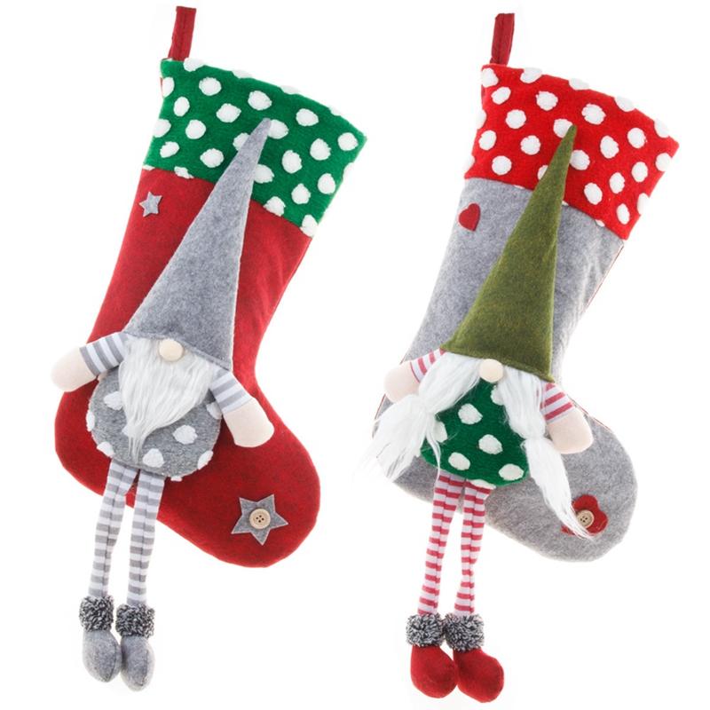 Christmas Decorations Stocking Red Green Polka Dot Long Legs Faceless Doll Xmas Socks Gift Bag Holder Year 2022
Christmas Decorations Stocking Red Green Polka Dot Long Legs Faceless Doll Xmas Socks Gift Bag Holder Year 2022