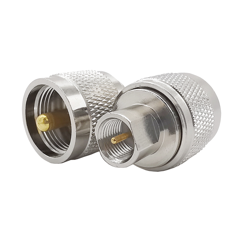 wholesale BNC Connector 1PCS UHFFMEMalePlug to UHF PL259 PL-259 Male Plug Straight RF Coaxial Converter Adapter for CB Ham Radio Antenna