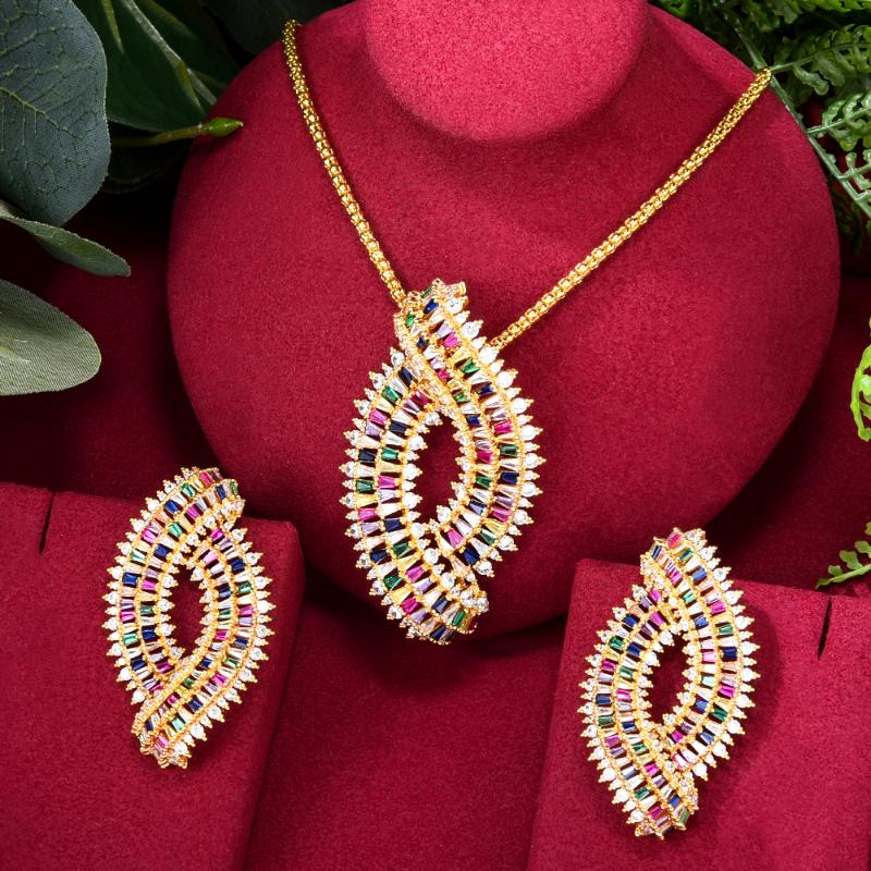 Earrings & Necklace Missvikki Luxury Gorgeous Sparkling Big Pendant PARTY Cubic Zircon Crystal CZ Aretes De Mujer Modernos, Silver
Earrings & Necklace Missvikki Luxury Gorgeous Sparkling Big Pendant PARTY Cubic Zircon Crystal CZ Aretes De Mujer Modernos, Silver