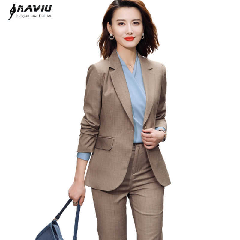 Professioal lnterview Formal Suit Temperamet Long Sleeve Slim Blazer And Pants Office Ladies Fashion Work Wear 210604, Brown coat and pants
Professioal lnterview Formal Suit Temperamet Long Sleeve Slim Blazer And Pants Office Ladies Fashion Work Wear 210604, Brown coat and pants