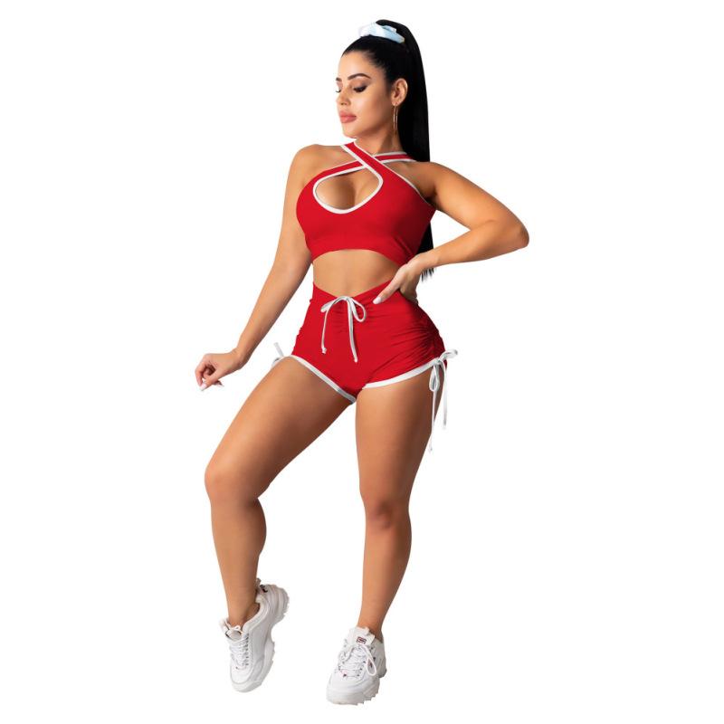 Women' Tracksuits Red Woman 2piece Shorts Outfit Mini Top Sets Fashion Halter Neck Sleeveless Backless Crop Cute Outfits Women Matching, Black
Women' Tracksuits Red Woman 2piece Shorts Outfit Mini Top Sets Fashion Halter Neck Sleeveless Backless Crop Cute Outfits Women Matching, Black