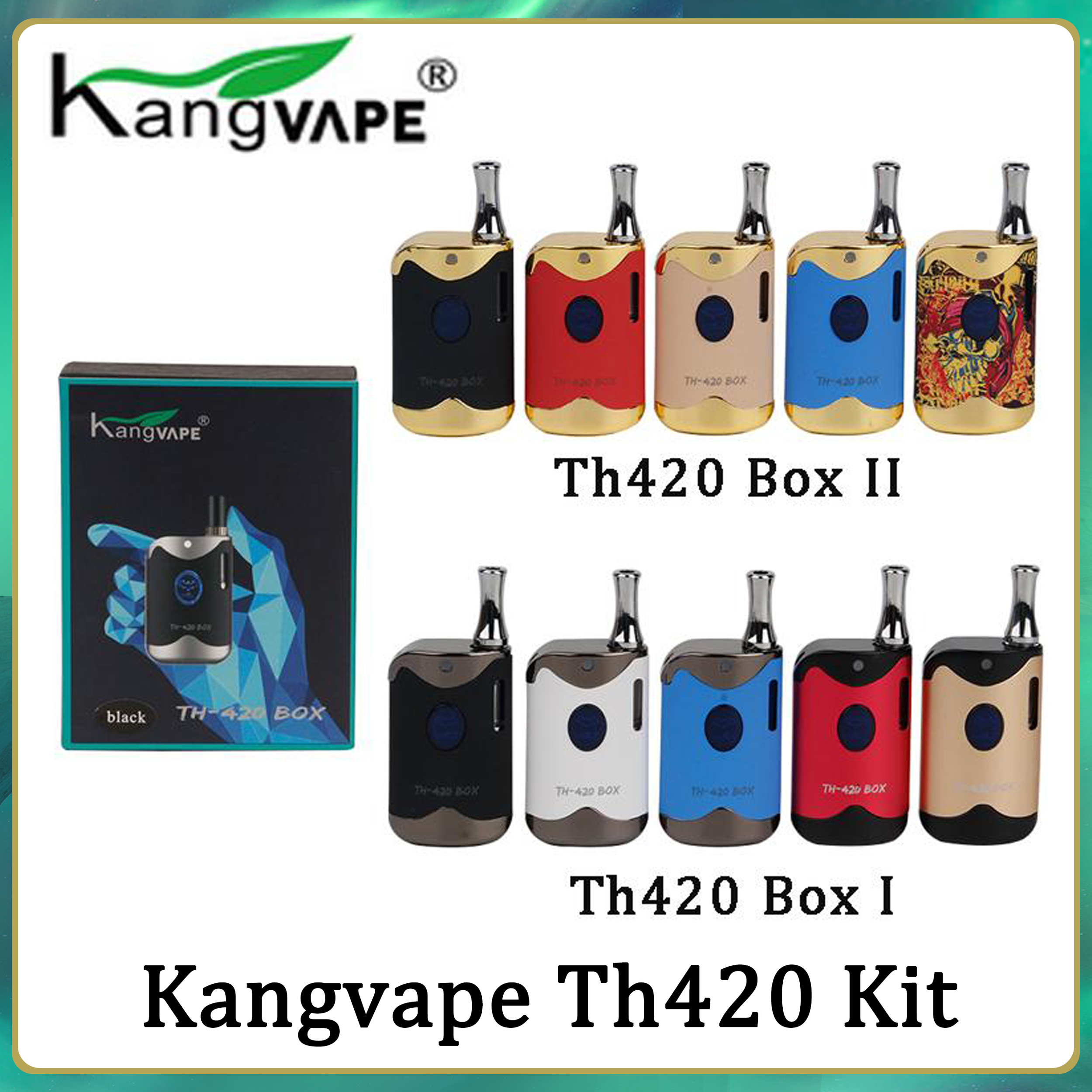 100% Original Kangvape TH420 II Starter Kit With 650 mAh Battery TH-420 2 Vape Box Mod For Thick Oil Cartridge And Atomizer, Th420 full kit (mixed colors)
100% Original Kangvape TH420 II Starter Kit With 650 mAh Battery TH-420 2 Vape Box Mod For Thick Oil Cartridge And Atomizer, Th420 full kit (mixed colors)