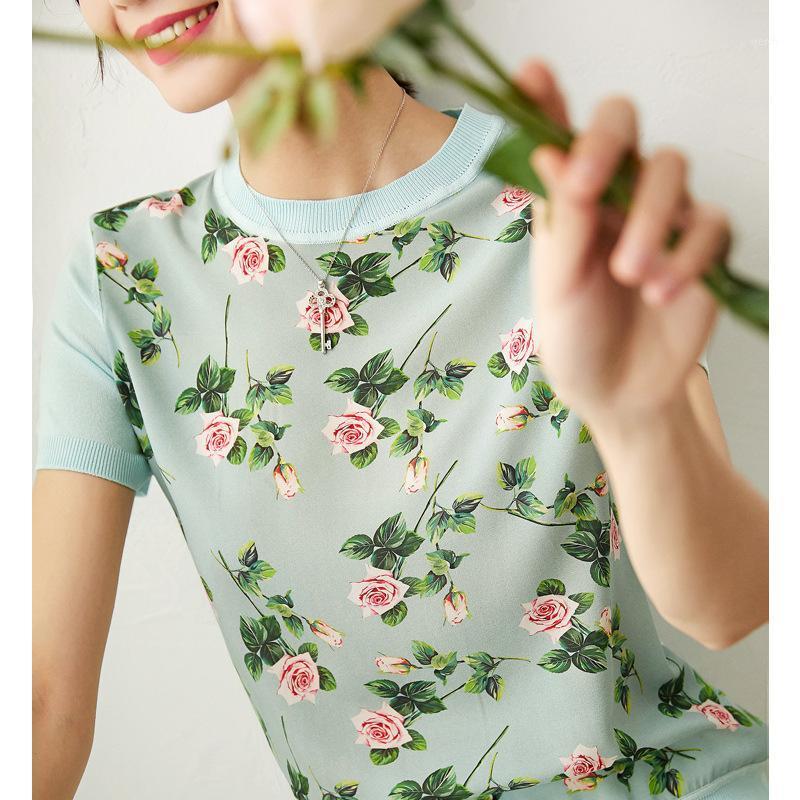 Women's Blouses & Shirts European American Summer Elegant Design High Street Style Short Sleeve Knitted Patchwork Floral Printing Silk Blous, Black
Women's Blouses & Shirts European American Summer Elegant Design High Street Style Short Sleeve Knitted Patchwork Floral Printing Silk Blous, Black
