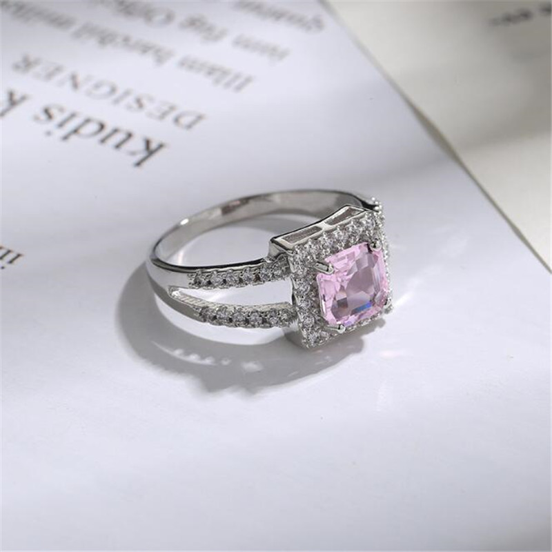 Choucong Brand Wedding Rings Simple Fashion Jewelry 925 Sterling Silver Multi Color 5A Cubic Zircon Party Eternity Women Engagement Band Ring For Love