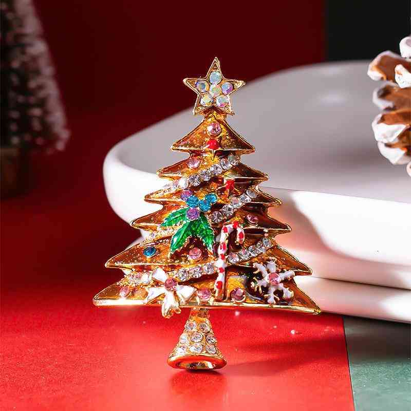Christmas Tree Brooch 2021 Fashion Design Sense Elderly Sweater Suit Exquisite Accessories Women