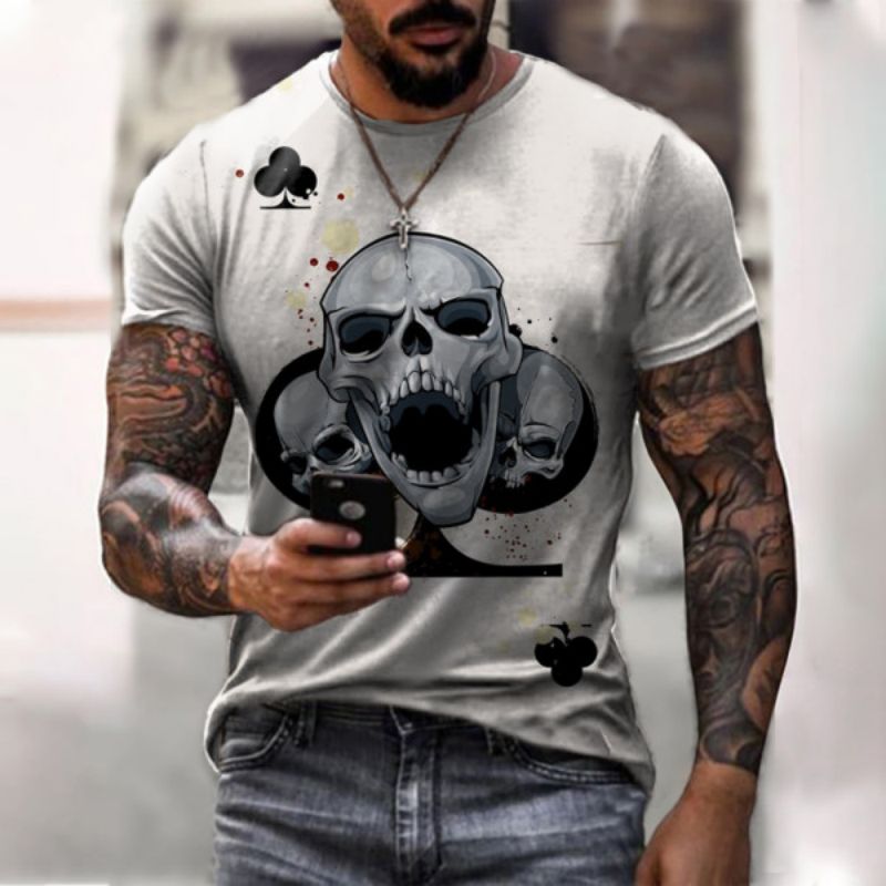 Friendly Skull original 3D printing T-shirt unique fashion, beautiful, breathable and comfortable daily party travel visual impact Gothic st, White;black
Friendly Skull original 3D printing T-shirt unique fashion, beautiful, breathable and comfortable daily party travel visual impact Gothic st, White;black