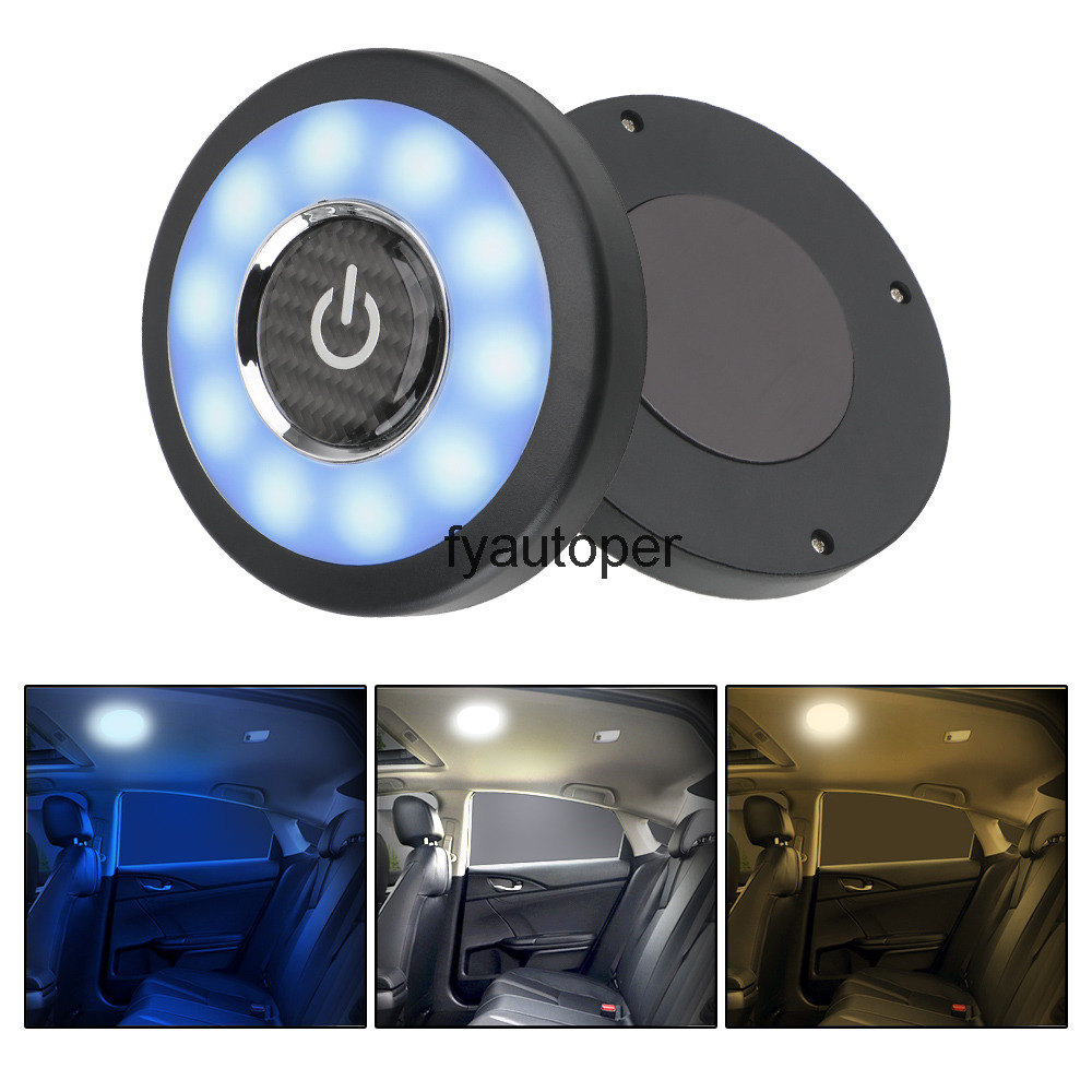 Car Backseat Ceiling Roof Light Kits Magnetic LED Night Interior Reading Square Dome Vehicle Indoor Lamp