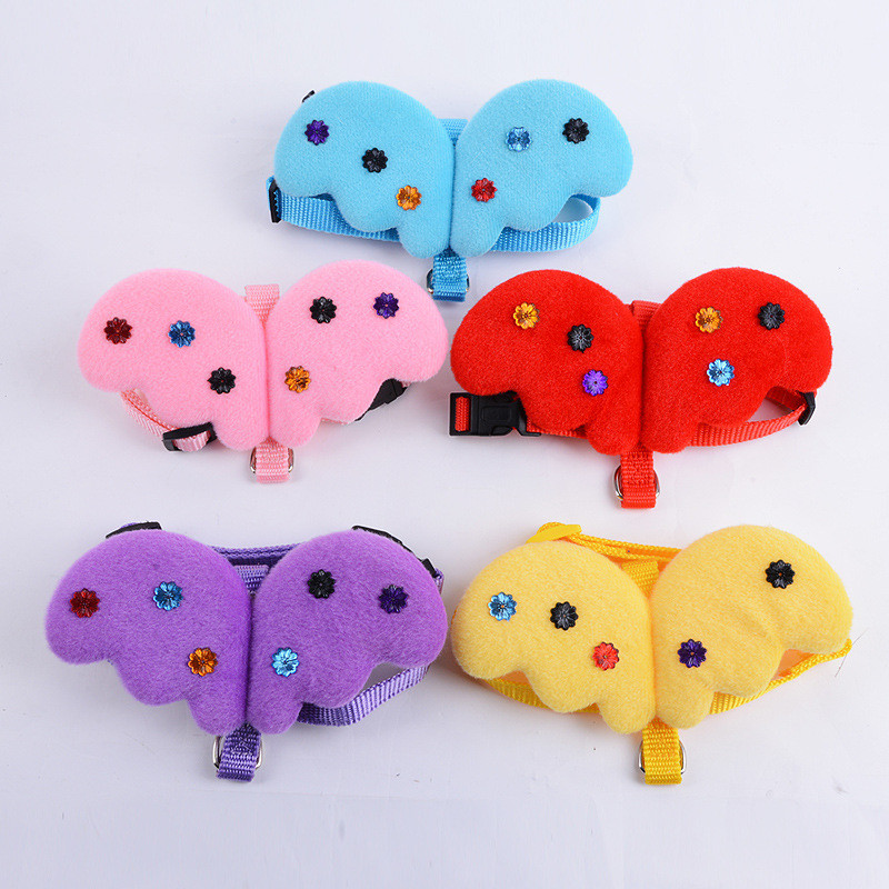 New Pet Dog Harness Cute Angel Wings Puppies Cat Leashes Small Dog Chihuahua Teddy Adjustable Chest Strap Safety Traction Rope