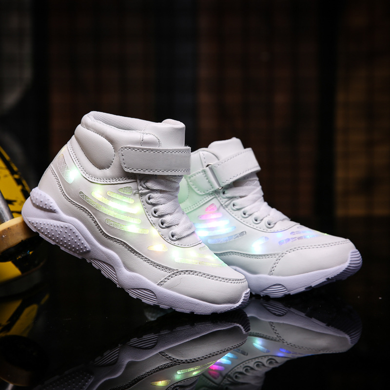 Size 25-36 Children LED Shoes Girls Boys Sneakers with Light Kids Lighted Shoes USB Charging Glowing Sneakers with Luminous Sole, Black
Size 25-36 Children LED Shoes Girls Boys Sneakers with Light Kids Lighted Shoes USB Charging Glowing Sneakers with Luminous Sole, Black