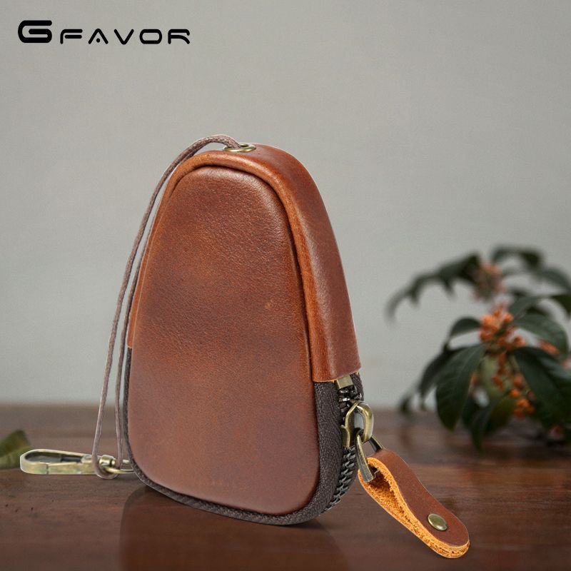 PU Leather Keychain Car Key Wallets Men Women Key Holder Housekeeper Keys Organizer Zipper Key Case