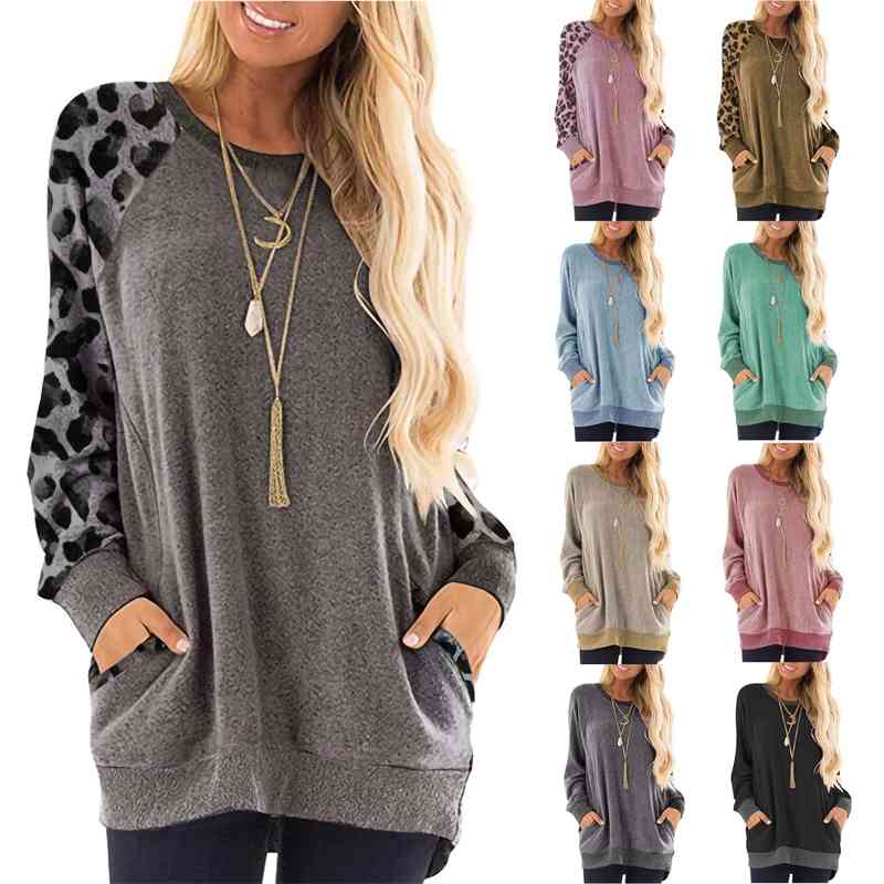 2021 new sweater autumn winter contrast splicing long sleeve sportswear casual women' wear, Khaki
2021 new sweater autumn winter contrast splicing long sleeve sportswear casual women' wear, Khaki