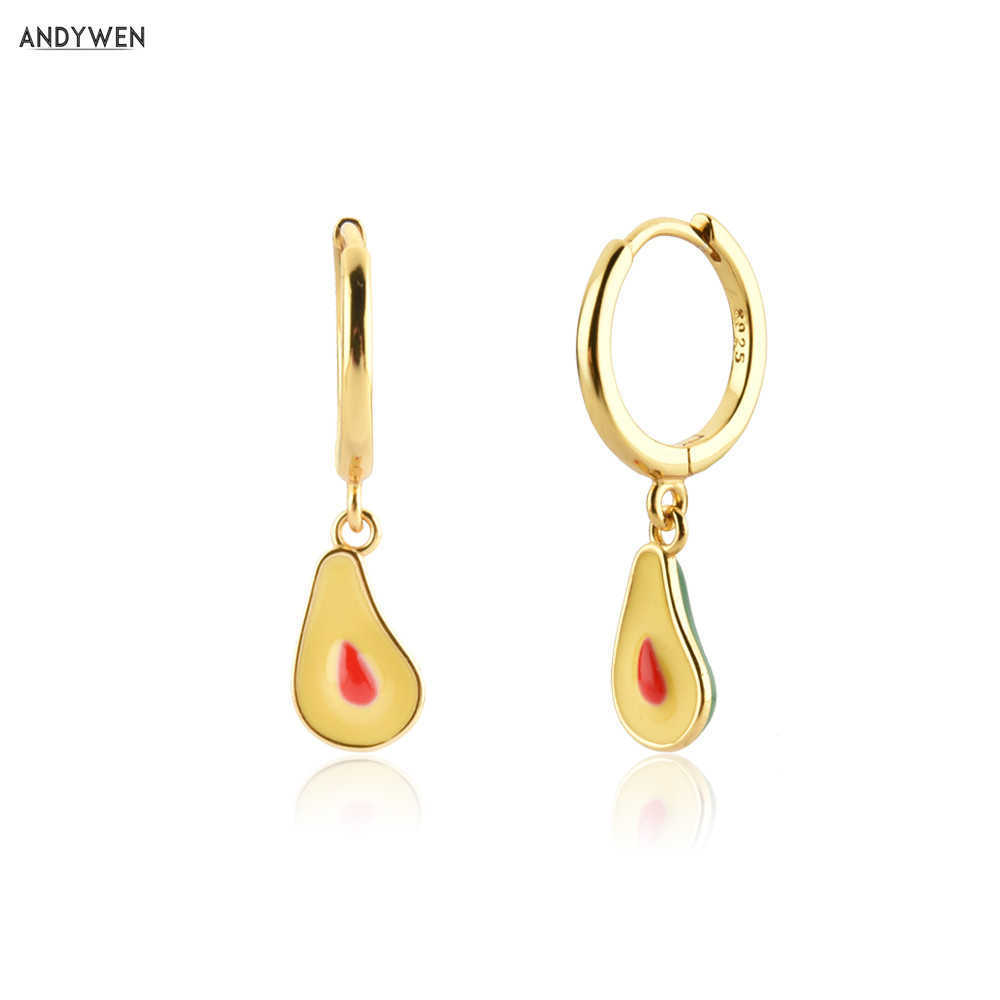 ANDYWEN 925 Sterling Silver Fruits Aros Aguacate Drop Earring Clips Luxury Jewelry Loops Piercing For European Women 210608 
ANDYWEN 925 Sterling Silver Fruits Aros Aguacate Drop Earring Clips Luxury Jewelry Loops Piercing For European Women 210608