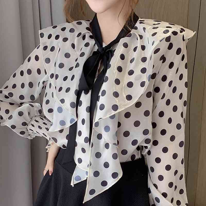 Blouse Women Blusas Mujer De Moda Ruffles V-neck Dot Chiffon Blouse Shirt Tops Long Sleeve Women Blouses Shirts Blusa D486 210602
Blouse Women Blusas Mujer De Moda Ruffles V-neck Dot Chiffon Blouse Shirt Tops Long Sleeve Women Blouses Shirts Blusa D486 210602