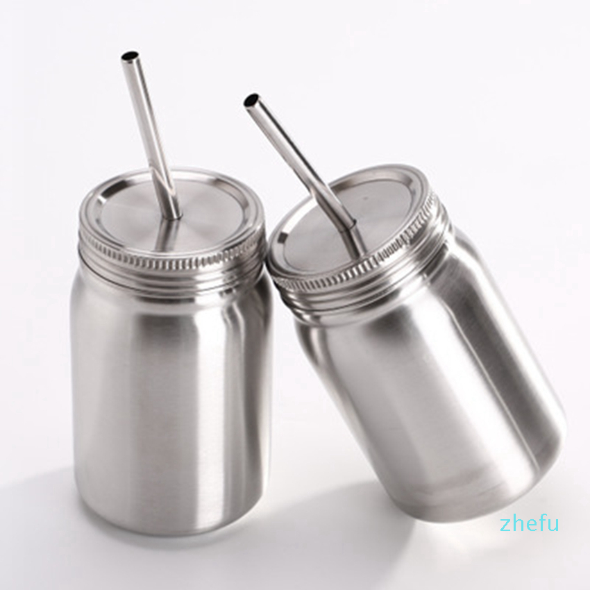 500-700ml single double layer stainless steel Mason Tumbler Mason Jar with stainless steel straw and leak proof lid Water Bottle Cup, As pic
500-700ml single double layer stainless steel Mason Tumbler Mason Jar with stainless steel straw and leak proof lid Water Bottle Cup, As pic