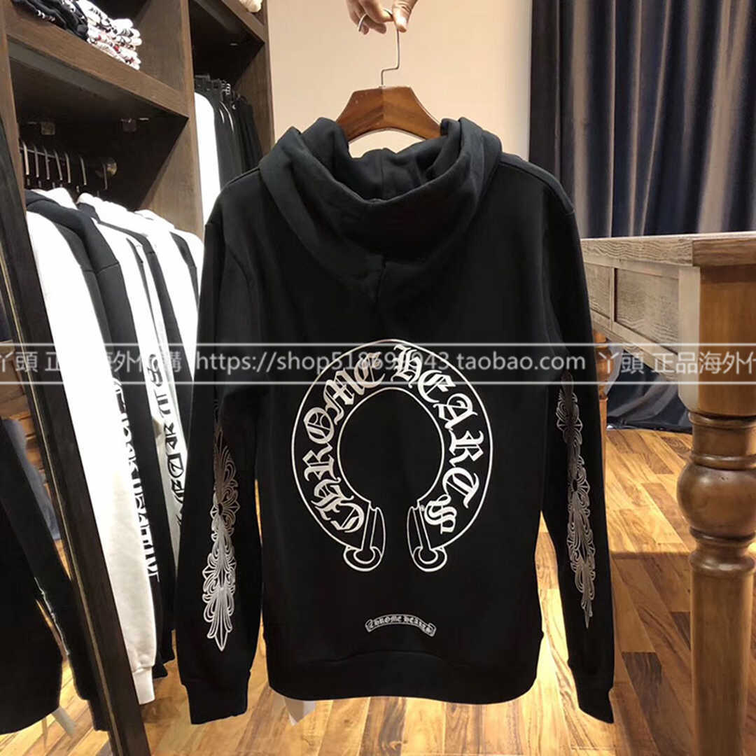 hearts Chrome horseshoe print arm zipper Hoodie men's and women's loose jacket 6R0R, Black
hearts Chrome horseshoe print arm zipper Hoodie men's and women's loose jacket 6R0R, Black