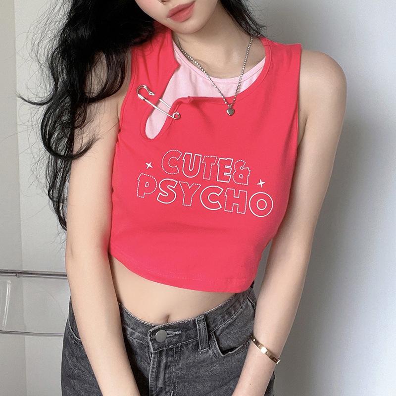 Women's Tanks & Camis Female Pink Vest Single Gender Needle Foreign Trade High Waist Belly Button Thin Letter Printing Sleeveless Inner Jack, White
Women's Tanks & Camis Female Pink Vest Single Gender Needle Foreign Trade High Waist Belly Button Thin Letter Printing Sleeveless Inner Jack, White
