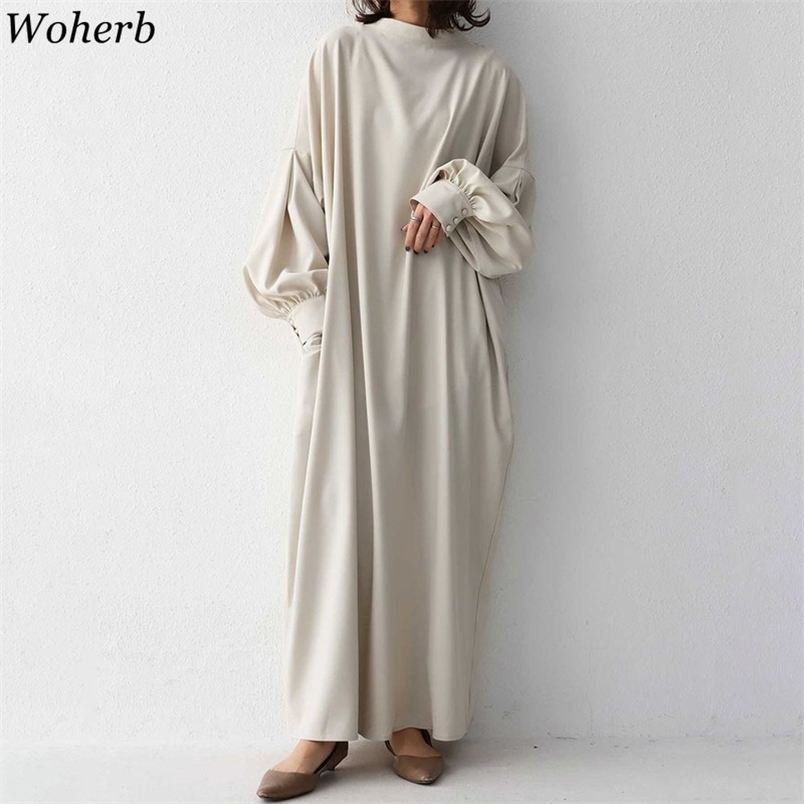 Japanese Style Casual Loose Maxi Dress Women Long Lantren Sleeve Shirt Dresses Vintage Robe Solid Vestido 210519, White
Japanese Style Casual Loose Maxi Dress Women Long Lantren Sleeve Shirt Dresses Vintage Robe Solid Vestido 210519, White