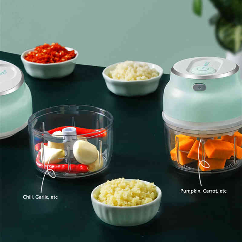 Multifunction Garlic Masher High Speedy Design Vegetable Fruit Twist Shredder Electric Meat Grinder Chopper Garlic Cutter