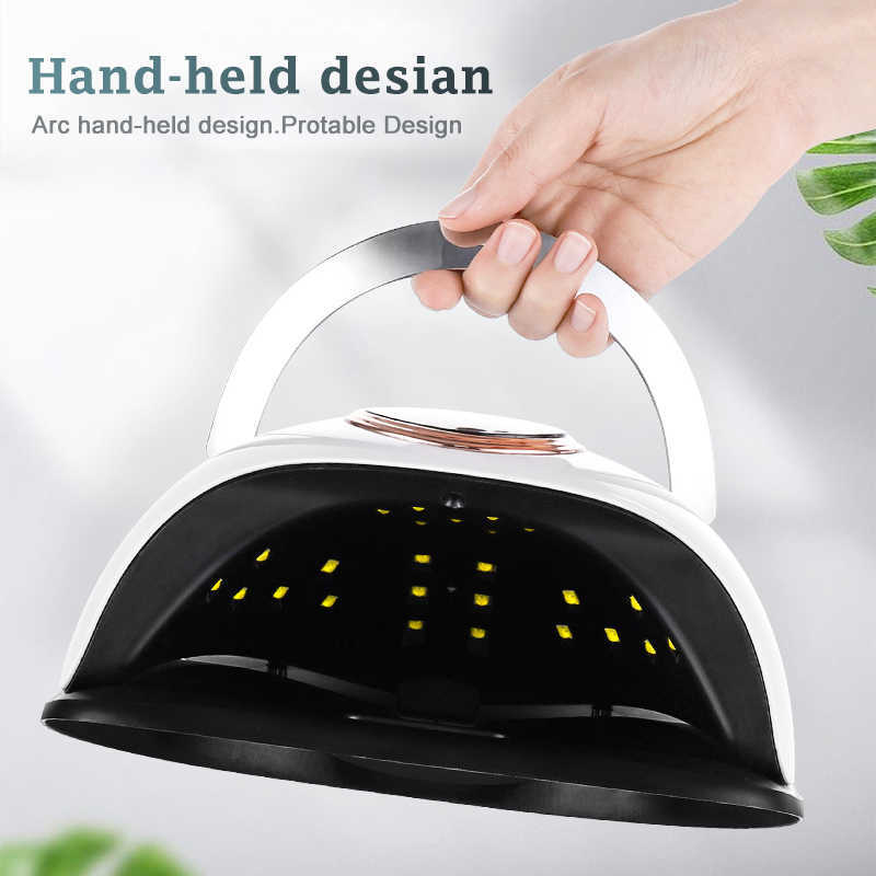 Nail Lamp 168W/120W LED UV For Manicure 36PCS Leds Dryer LCD Display Drying Gel Polish Art Tools 210622