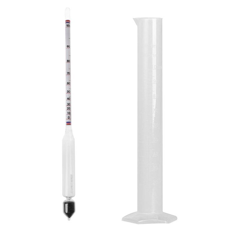 Hydrometer Tester Vintage Meters Bottle Set Tool Alcohol Meter Wine Concentration Meter 0-100 Hydrometer Alcohol