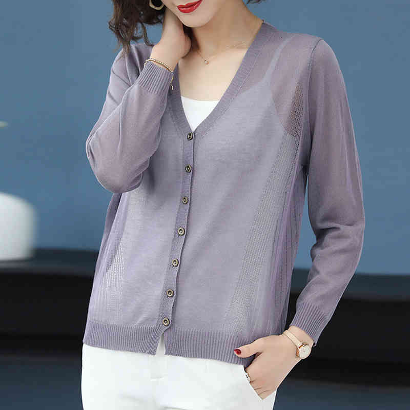 Women's Knits & Tees Summer V-Neck Thin Knitted Cardigan Women Casual Loose Solid Long Sleeve Coat Basic Large Size Single Breaste, White
Women's Knits & Tees Summer V-Neck Thin Knitted Cardigan Women Casual Loose Solid Long Sleeve Coat Basic Large Size Single Breaste, White