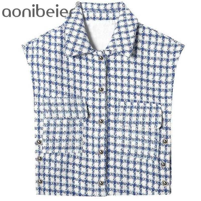 Spring Summer Sleeveless Single Breasted Women Textured Checked Jacket Outerwear Lapel Collar Female Casual Plaid Tops 210604, Shorts
Spring Summer Sleeveless Single Breasted Women Textured Checked Jacket Outerwear Lapel Collar Female Casual Plaid Tops 210604, Shorts