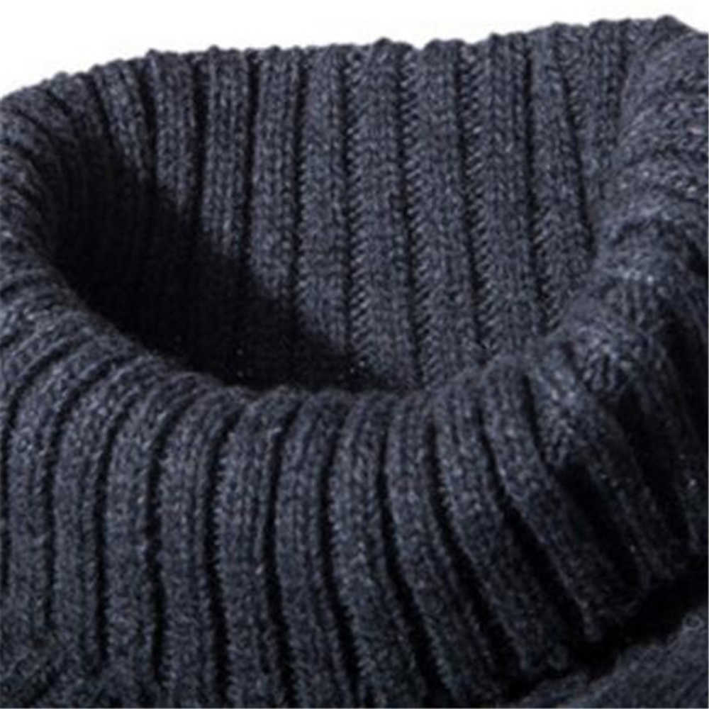 Covrlge Male Sweater Pullover Slim Warm Solid High Lapel Jacquard Hedging British Men's Clothing Mens Turtleneck MZM030 210818