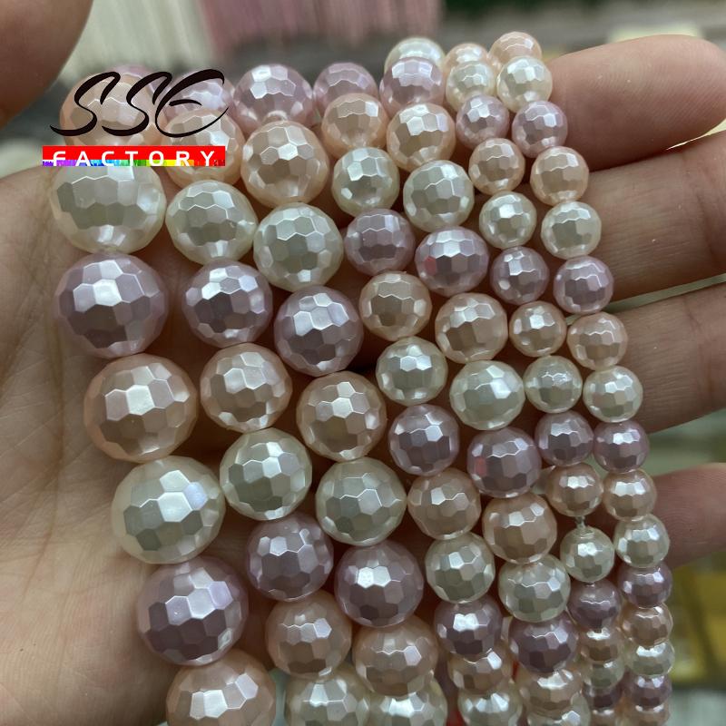 Other 6 8 10 12mm Natural Faceted Colorful Shell Pearl Beads Round Loose Bead For Jewelry Making Diy Necklace Bracelet Accessories 15"
Other 6 8 10 12mm Natural Faceted Colorful Shell Pearl Beads Round Loose Bead For Jewelry Making Diy Necklace Bracelet Accessories 15"
