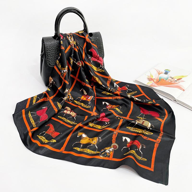 Scarves Spring Fashion Thin Style Luxury High Quality Twill Silk Scarf Muslim Mulberry Ladies Headband 90*90cm, Blue;gray
Scarves Spring Fashion Thin Style Luxury High Quality Twill Silk Scarf Muslim Mulberry Ladies Headband 90*90cm, Blue;gray