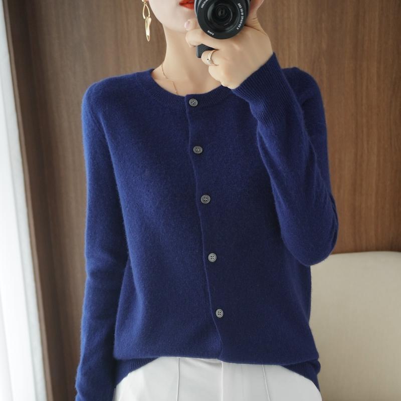 Women's Knits & Tees Loose Sweater O-Neck Cashmere Cardigan Autumn/Winter 100% Pure Wool Knitted Jacket Woman Casual Basic Shirt, Black
Women's Knits & Tees Loose Sweater O-Neck Cashmere Cardigan Autumn/Winter 100% Pure Wool Knitted Jacket Woman Casual Basic Shirt, Black