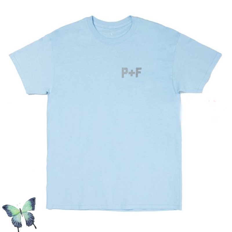 P+F 3M Reflective T Shirt Places Faces High Quality Solid Color T-shirt Men Women Fashion Casual Places+faces s 210420